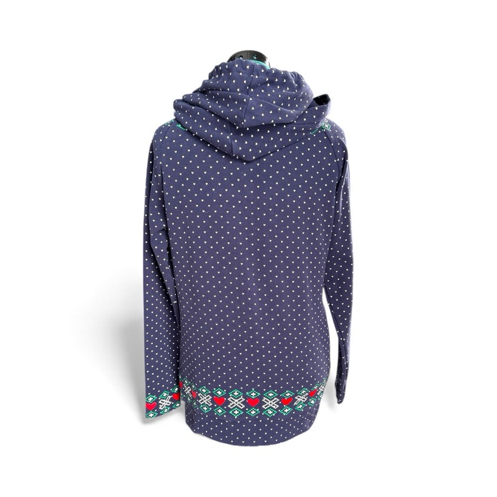 AMPERSAND AVE Navy Hoodie with Reindeer and Heart Design - Picture 3 of 7